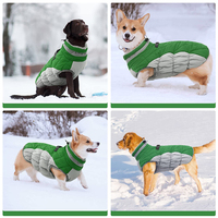 Veste à capuche imperméable pour chien Vêtements d'hiver Pyjamas Outfit avec motif imprimé Manteau pull vierge pour chiens