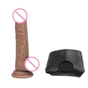 Dildo Cavo in Silicone Indossabile con Pantaloni in Pelle per Ingrandimento e Ispessimento del Pene Maschile Dispositivo di Masturbazione Produttori di Sex Toys - Product Image 6