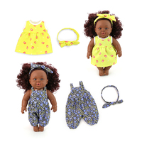 Mini poupées noires réalistes pour enfants et filles, poupées noires douces afro-américaines, ensembles de poupées réalistes personnalisées pour filles