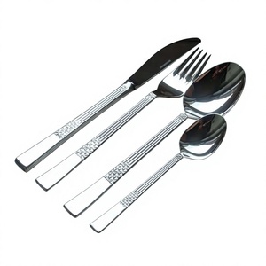 Cubiertos gruesos de restaurante de alta calidad, vajilla al por mayor, cuchillos y cuchara, tenedor, juego de cubiertos negros mate - Product Image 2