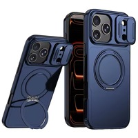 Étui pour iPhone 17 Pro Max, compatible MagSafe magnétique 360° °   Support rotatif pour anneau, protection intégrale antichoc en TPU et PC