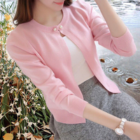 Cardigan fin pour femmes, couleurs acidulées, longueur courte, pulls d'automne, mélange de coton, hauts tricotés élégants, vêtements, 2022