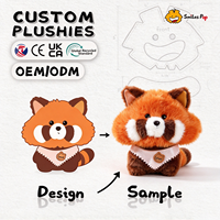 Peluche personnalisée en forme de renard mignon, jouet en peluche à personnaliser pour les enfants, cadeaux d'entreprise, jouet en peluche personnalisé