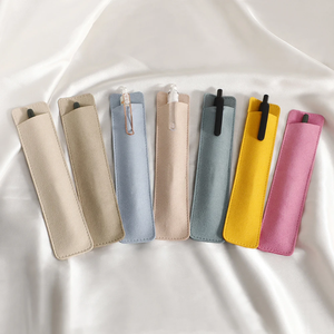 16x3.5cm High Quality Microfiber Pouch Bag Portable Pen Packaging <b>Holder</b> Handmade Eyebrow Pencil Protective Case Cover - Product Image 1