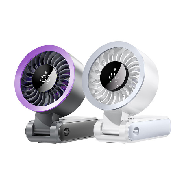 2026 Foldable Wearable Handheld Neck Fan Portable ABS Rechargeable Brushless Motor Bladeless Battery >8h Runtime All Scenarios