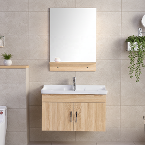 <span class=keywords><strong>Meuble</strong></span> <span class=keywords><strong>de</strong></span> <span class=keywords><strong>salle</strong></span> <span class=keywords><strong>de</strong></span> <span class=keywords><strong>bain</strong></span> moderne et abordable, style simple, avec vasque en céramique résistante à l'eau, idéal pour hôtels et hôpitaux - Product Image 1