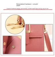 Tas Selempang Wanita Dompet Ponsel Layar Sentuh Tas Tangan Tali Kulit Lembut untuk Samsung IPhone Xiaomi Huawei