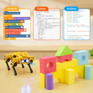 روبوت كلب ميك دوج ميني مع رؤية ذكاء اصطناعي وتفاعل صوتي، يعمل بنظام ESP32، قابل للبرمجة باستخدام سكراتش وأردوينو وبايثون، مجموعة روبوتات تعليمية للأطفال - Product Image 2