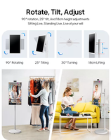 Televisor Inteligente Portátil de 21.5 y 27 Pulgadas con Sistema Operativo Android 14, Pantalla Táctil Full HD, WiFi 2.4G/5G para el Hogar y la Familia, Funciona con Batería
