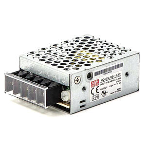 MEAN WELL RS-15-12 riak rendah 12V 1,3a 15.6W, catu daya Mode saklar Output tunggal untuk aplikasi industri/instrumen - Product Image 1