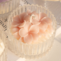 Lilin Aroma Kedelai Wangi Bunga Elegan Tanpa Asap, Lilin Aroma Kaca Minyak Esensial Alami untuk Dekorasi Rumah Pernikahan Hadiah