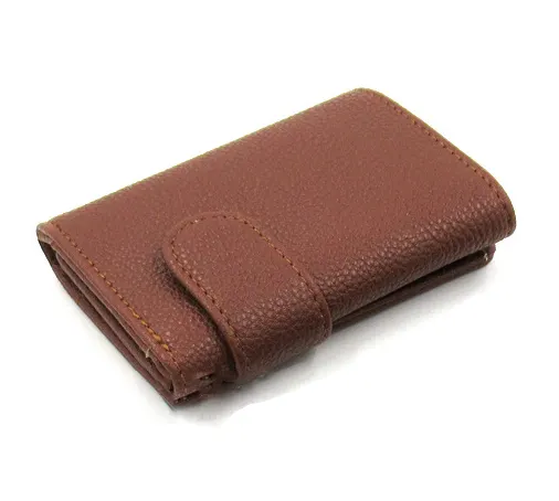 Dompet kulit Pu hitam dan coklat dompet multi-fungsi