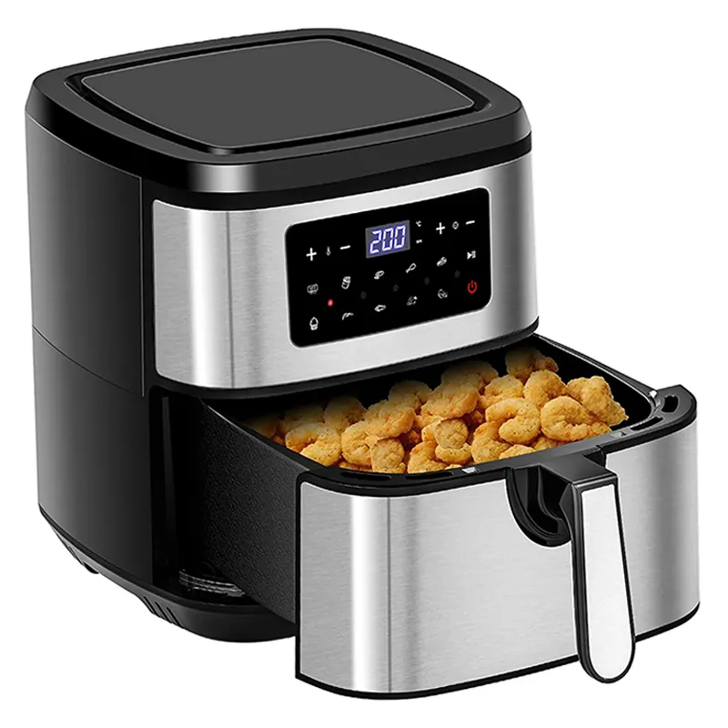 XXL Large 7L Air Fryer Stainless Steel 9.2L Air Pot mit LED Touch Screen 10 Cooking Presets Oil Free Fryer Air Deep Fryer