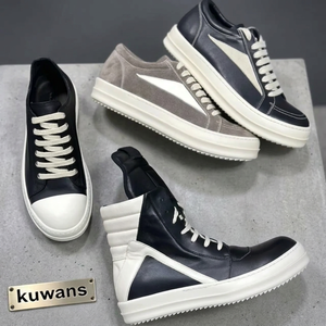 High Quality 2026 New Famous Brands Men Genuine <b>Leather</b> Shoes Cotton Midsole Rubber Outsole Designer <b>Sneakers</b> Women Shoes - Product Image 3