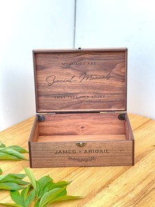 Kotak Kenangan Kayu Personalisasi Khusus - Hadiah untuk Dia, Istri, Pacar, Kekasih Kotak Penyimpanan Kayu - Product Image 3