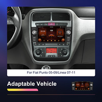 Autoradio Podofo 2 Din Android 2+64 Go, écran 7 pouces, CarPlay et Android Auto sans fil pour Fiat Punto/Linea avec caméra et microphone
