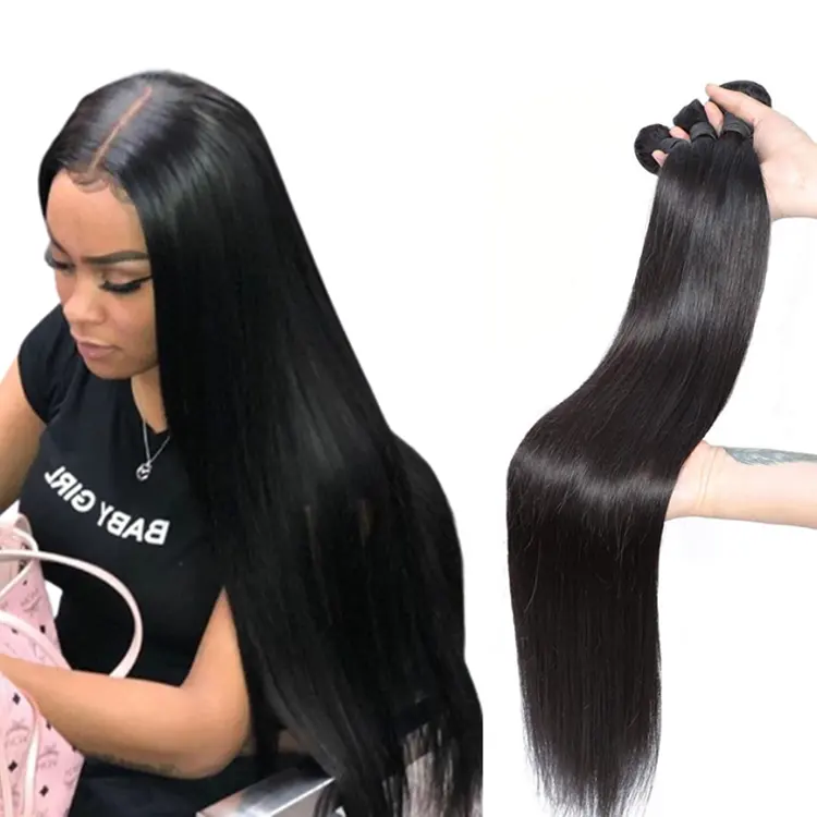 YES Brazilian hair real unprocessed virgin Brazilian straight human hair weave bundles, 100% virgin hair vendor from Brazilian