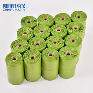 Sacchetti per Escrementi di Animali Domestici Ecologici in Amido di Mais HDPE/LDPE/HDPE+EPI/LDPE+EPI/Compostabili con Manico Facile da Legare su Rotolo - Product Image 4