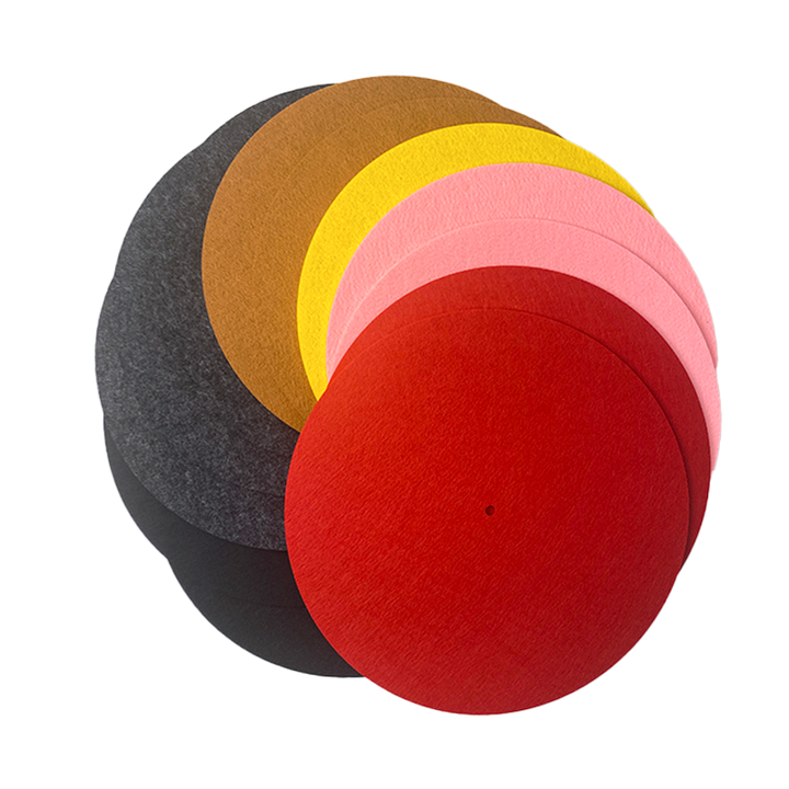 Slip Mat Vinyl 12-Inch Turntable Mat - 3mm Thick Red Felt Pad For Record Players & Vinyl Protection 12 Inch Turntable Accessory