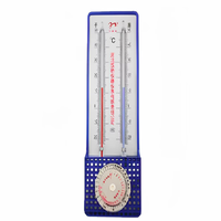Thermomètre à ampoule humide et sec pour extérieur, intérieur, laboratoire d'élevage en serre, capteur marin, humidimètre en plastique personnalisable OEM pour