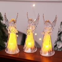 Ornements de Noël 2026 pour bureau, anges lumineux en acrylique, veilleuses ange, cadeaux de Noël exquis, nouveauté