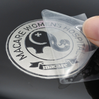 Autocollants d'étiquette en métal de logo d'imprimante de taille personnalisée autocollants de transfert UV
