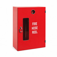 Armoire pour enrouleur de tuyau d'incendie en acier au carbone, murale, à une ou deux portes, pour équipement de lutte contre l'incendie
