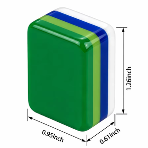 Jeu de Mahjong Américain Esthétique Bleu Vert Profond, Tuiles en Acrylique Personnalisées Gravées Rétro Muse Joker <span class=keywords><strong>Plume</strong></span> Winds, Jeu de Société Professionnel, Cadeau - Product Image 1