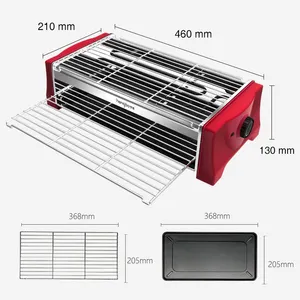 Best reviewed hot temperature rapid heater big power control electric bbq grill