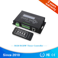 Controlador LED RGBW Multifuncional con Temporizador y Pantalla OLED para Sistemas de Iluminación Atmosférica Programables de 4 Canales
