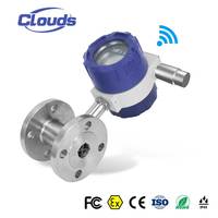 Débitmètre numérique sans fil miniature Clouds 4G NB-IoT LoRa haute précision pour petits diamètres avec protocole WirelessHART
