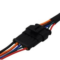 Connecteur de faisceau de câbles étanche 5 broches avec presse-étoupe IP68, borne à fourche 14AWG pour LED extérieures, pompes, moteurs, personnalisable OEM