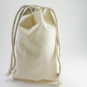 Organic Cotton Linen Canvas Muslin Recyclable <b>Drawstring</b> Packing <b>Pouches</b> for Food Promotions & Craft with Customizable Size - Product Image 1