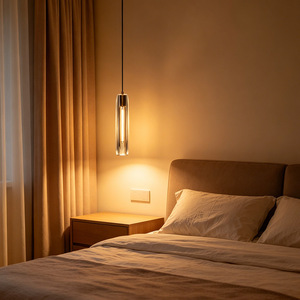Lustre moderne de luxe couleur <span class=keywords><strong>cuivre</strong></span> avec cristaux, design minimaliste, petit luminaire suspendu pour bar, comptoir, salle à manger, chevet ou restaurant - Product Image 5