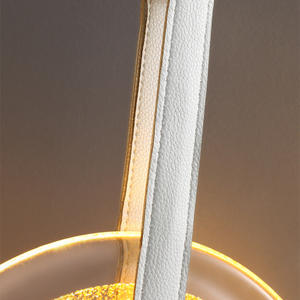 Lampe suspendue en verre de style nordique moderne d'inspiration zen, hauteur réglable au milieu, LED blanc chaud pour chambre à coucher, salle à manger, lustres muraux - Product Image 4