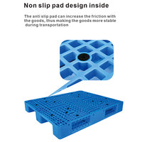 Palette en plastique robuste de 1 tonne, Euro, simple face, en HDPE, PP et PE, empilable et réversible