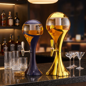 Torre Dispensadora de Cerveza Acrílica de 3L con Marco Dorado, Tubo de Hielo LED y Luces LED, Venta al Por Mayor - Product Image 2