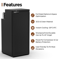 Réfrigérateur-congélateur portable pour voiture CR90-S Alpicool 12v 24v 100-240v, réfrigérateur électrique pour caravane, réfrigérateur intelligent, réfrigérateur pour camping-car