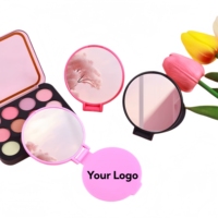 Miroirs de maquillage pliables miniatures portables en 13 couleurs, miroir de voyage pour femmes, miroir de toilettage quotidien, cadre en plastique durable, petit miroir rond