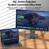 A334 4K UHD para HDMI 2,0 Cable de PVC 18Gbps Smart TV Screen Mirroring para consola de escritorio Aplicación de monitor con función de altavoz