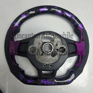 Volant de direction en fibre de carbone forgée et suède le plus populaire avec LED pour VW Golf 7 GTI - Product Image 4