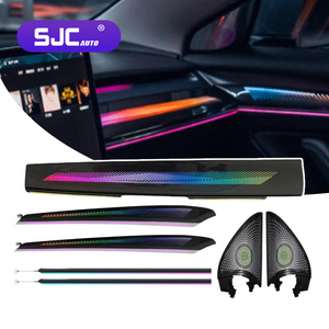 Télécommande SJC améliorée, 64 couleurs LED, accessoires de voiture, décoration intérieure, éclairage d'ambiance pour <span class=keywords><strong>Tesla</strong></span> <span class=keywords><strong>Model</strong></span> 3 <span class=keywords><strong>Model</strong></span> Y 2020-2023 - Product Image 1