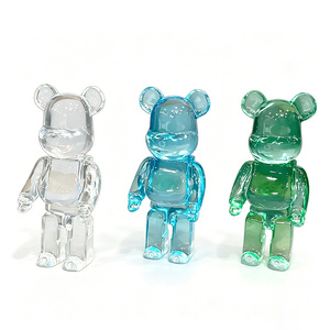 Estatua de Oso BearBrick de Resina Transparente, Diseño Artístico Hecho a Mano, con Color Personalizable, para Decoración Moderna del Hogar, Coleccionables - Product Image 1