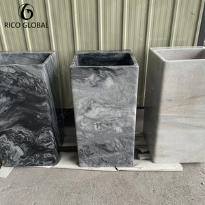 Mármol gris natural en losa grande con acabado pulido para decoración interior de hoteles y villas. - Product Image 4