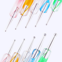 Offre Spéciale 2 voies utiliser Dotting Pen Kit Nail Art beauté pointe Dot peinture marbrage manucure outil