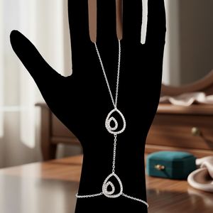 Minimalist Bracelet Teardrop <b>Charm</b> Shape Finger Wholesale Handmade 925 Silver Turkish Finger Bracelet Trendy Fashion for Woman - Product Image 3