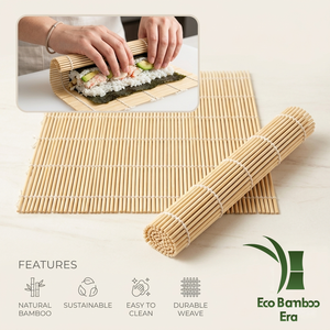 Esterilla de Bambú para Enrollar <span class=keywords><strong>Sushi</strong></span>, Certificada por FSC, FDA y LFGB, Herramienta Natural y Sostenible para Hacer <span class=keywords><strong>Sushi</strong></span>, Venta al Por Mayor - Product Image 1