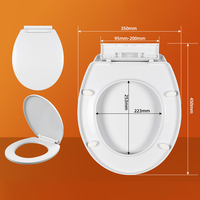 Accessoires de salle de bain en gros, siège de toilette ergonomique en duroplast avec fermeture douce