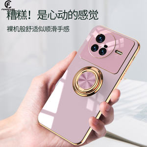 เคสหลังป้องกันเลนส์กล้องแฟชั่นใหม่,เคสโทรศัพท์ตัวยึดชุบทอง6D สำหรับ <span class=keywords><strong>VIVO</strong></span> X80 Pro X70 X60 X50 X30 - Product Image 2