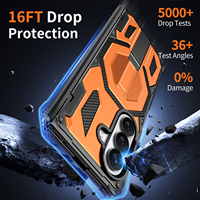 Funda Protectora de Alta Gama para Teléfono Móvil Samsung Galaxy Z Fold 8, con Soporte, Anti-caídas, de Lujo